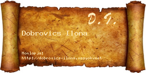 Dobrovics Ilona névjegykártya