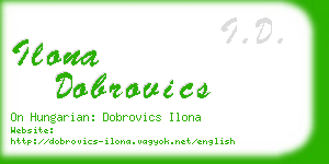 ilona dobrovics business card